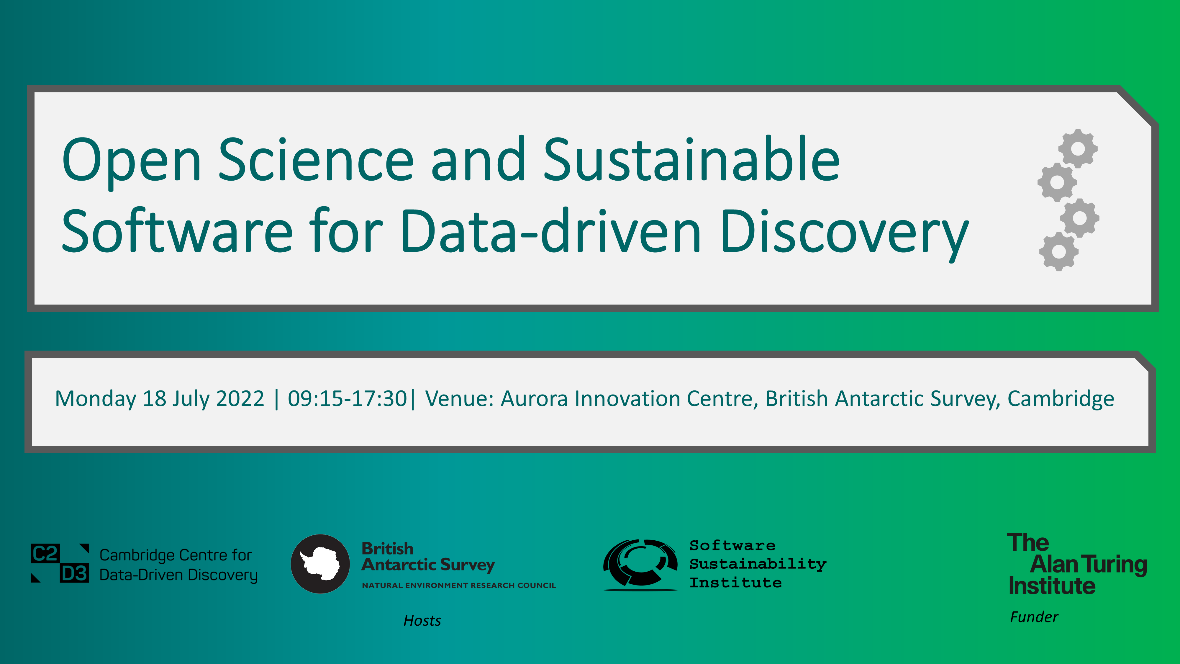 Open Science and Sustainable Software for Data-driven Discovery Workshop poster