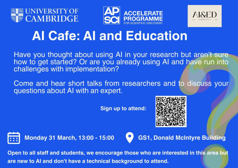 Accelerate Programme for Scientific Discovery AI cafe