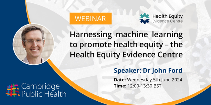 Webinar: Harnessing machine learning to promote health equity